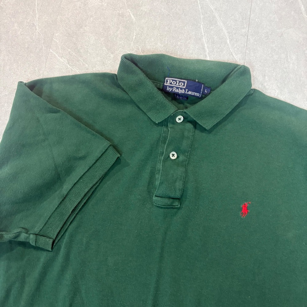 Green polo Ralph Lauren shorts sleeve polo